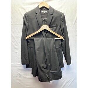 D Uniforme Dior Virgin Wool Pant Suit 2 Piece Blazer Slacks Womens 36 US 4 Black